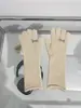 Corea del Sur yegg nicho guantes de punto para mujer con lazo de cuentas pantalla táctil dedos descubiertos cálidos