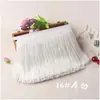 Franjas de poliéster de 25cm e 30cm com borla, fio único, para dança latina, acessórios de figurino para apresentações, densidade regular, em estoque.