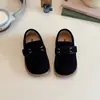 Zapatos de Cuero para Niños, Nuevo Estilo Retro Primavera y Otoño, Zapatos Birkenstock para Niñas, Mocasines de Gamuza para Niños, Zapatos Individuales para Niños de Suela Suave