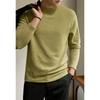 Aquecimento por Infravermelho Distante! Camiseta de Lã e Seda de Amora de Alta Qualidade Antiestática Masculina Outono e Inverno Manga Longa Espessada Gola Redonda Veludo Dupla Face