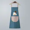 Estampa LOGO Fabricante Suporta Avental Guirlanda Coelho Lavável Mão Feminina Cozinha Impermeável À Prova de Óleo Avental Moda Estilo Coreano Casal