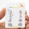 Pendientes de Halloween transfronterizos de acero inoxidable para comercio exterior, pendientes de traje combinado de calabaza, fantasma, calavera, estilo punk europeo y americano