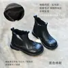 Botas Martin de piel para niños, botines para niñas, botitas de bebé, botas de piel otoño e invierno 2022, botas sencillas, botas de algodón, suela suave, estilo británico