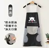 Atacado Cozinha Impermeável e à Prova de Óleo PVC Avental Feminino Tecido Oxford Listrado Limpeza de Mãos Dropshipping Avental com Logo Personalizado Dropshipping