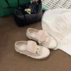 Zapatos Planos de Lona Súper Populares con Lengüeta Plegable y Cordones para Mujer, Nueva Moda de Verano 2026 Zapatos Casuales Versátiles con Suelas Suaves