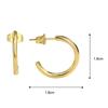 E0266 aretes redondos tipo C de múltiples especificaciones aretes semiabiertos de aro grande tendencia europea y americana joyería para mujer