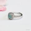 Anel de Jadeíta Azul Água Natural Grau A Guan Yu Anel com Garras de Jade Joias Femininas Atacado S4111203