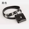 Bolso de Cintura de Cuero Genuino Nuevo Estilo Coreano para Mujer, Bolso Mini de Cintura Todo en Uno con Cinturón para Mujer