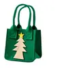 Bolsa de Fieltro Navideña Estilo Tiktok Transfronteriza, Bolso de Mano de Fieltro Creativo para Regalo de Nochebuena para Niños