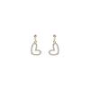 Nuevos Pendientes de Corazón Estilo Ouyang Nana 2024 Nuevos Pendientes de Aguja de Plata de Moda Diarios de Primavera y Verano para Mujer al por Mayor