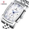 CHENXI Novo Relógio quadrado Relógio Masculino Cinto calendário relógio de quartzo à prova d'água Rose Gold Dawn Watch 8209