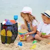 Bolsa de Playa Multifuncional, Traje de Baño, Bañador, Bolsa de Almacenamiento para Viaje, Bolso de Playa Portátil de Malla de un Solo Hombro, Bolsa de Natación de Gran Capacidad