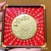 Ouro Puro 999 Ouro Bolo Princesa Por Favor Fique Rico Flocos de Ouro Criativo Desktop Casa Mesa Decorações Presente de Inauguração Atacado