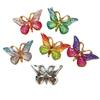 Nueva mariposa acrílica de color degradado, mariposa de dos colores, carcasa para teléfono móvil, agujero para zapatos, accesorios