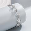 Pulsera Geométrica Cuadrada de Circonita de Moda para Mujer Amor Cubo de Rubik Pulsera de Plata Europea Joyería Personalizada Versátil Sentido de Alta Gama