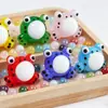 Sapo de cabeça grande contas de vidro animal pequeno de vidro desenho animado fofo acessórios material DIY atacado contas de vidro de sapo
