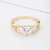 Anillo de Cobre Romántico Tres Corazones Transfronterizo Microincrustado de Circonita Deseo Nuevo Producto Moda Simple Europea y Americana Venta Directa de Fábrica