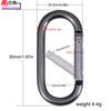 Hebreo aleación de aluminio hebilla de montañismo No.5 hebilla de pista con forma especial multifunción llavero mochila juguete hebilla de seguridad de colgado rápido