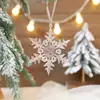 Pendente de Decoração para Árvore de Natal Gelo Floco de Neve Acrílico Transparente Cinco Estrelas Barra de Gelo Floco de Neve Novo Natal Transfronteiriço