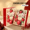 Caja de Regalo de Lujo Apple Caja de Embalaje 12 Piezas Azúcar de Roca Corazón Fuji Rojo Aksu Caja de Regalo Fruta Caja Vacía