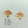 Colgante de Abanico de Doble Oreja de Panda y Bambú con Goteo de Aceite de Aleación, Colgante de Borla de Nuevo Estilo Chino, Accesorio Colgante de Pendientes de Doble Abanico de Tendencia Nacional