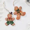 Pingente de homem de gengibre de resina novo transfronteiriço decoração de árvore de Natal ornamento pendente pingente simulado de homem de biscoito