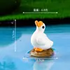 Micro-Paisagem Criativa Fofa e Engraçada Boneco Grande Ganso Branco Acessórios de Decoração DIY para Jardinagem Enfeites Pequenos para Carro e Mesa
