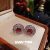 Joyería Palacio Italiano Iris Morado Girasol Piedra Preciosa Collar Banquete Alta Costura Lujo Para Flor Anillo