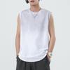 Chaleco Pesado de 280g para Hombre Verano Nueva Marca de Moda Americana Retro Pintado a Mano Rociado Deportivo Antiguo Camiseta sin Mangas