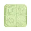 Tapete de lamer color macarrón, comedero lento, tazón para perros, juguete de silicona para mascotas gatito cachorro plato de comida, plato para lamer