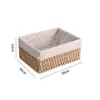 Cesta de almacenamiento tejida de distribución transfronteriza, caja de almacenamiento para mesa de café de escritorio, cesta de almacenamiento para refrigerios y cosméticos, caja de almacenamiento de ratán