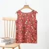 Colete floral sem mangas para outono e inverno de 2026 para mulheres, de corte solto, elástico, quente e adequado como camada interna ou camisola