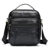 Bolsa de Ombro Masculina NIUCUNZH em Couro Genuíno Camada Superior de Couro Bovino Bolsa Masculina Bolsa Transversal Vintage Europeia e Americana Venda Quente Russa