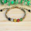 Pulsera de cuerda roja de hilo de cinco colores tejida a mano más vendida con cuentas de transferencia de cinco elementos, joyería al por mayor, pulsera de cuerda colorida para el Festival del Bote del Dragón