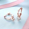 Moda de escena K pendientes de diamante de oro pendientes redondos de oro rosa mayorista de joyería AKE159