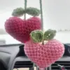 Plantas Pequeñas de Lana Terminadas en Maceta, Flores Artificiales Tejidas a Crochet, Colgantes Decorativos Creativos para Regalo, Lindos Colgantes de Girasol para Coche