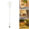 Nueva lámpara recargable de ahorro de energía transfronteriza con manguera flexible USB, luz nocturna portátil con filamento de tungsteno para protección ocular, regalo de mesita de noche para dormitorio