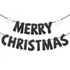 Carta de Navidad, copo de nieve, muñeco de nieve, estrella, campana, regalo, pancarta con diseño de renos, bandera de decoración para fiesta de Navidad