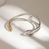 Pulsera Wanxing de Acero Inoxidable Color a Juego Europea y Americana Anillo de Alto Grado Sin Color para Mujer Joyería de Acero de Titanio Joyería de Mano Transfronteriza