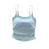 Nova Camisola Plissada Design Doce e Picante Desejo Puro Roupa Externa Feminina com Bojos Slim Fit Costas Bonitas Top Verão