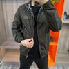 Chaqueta con Capucha para Hombre Otoño 2024 Trendy Personalizada Reversible Top Delgado Versátil Chaqueta de Moda
