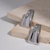 Pendientes Irregulares Geométricos Trapezoidales de Acero de Titanio Chapado en Oro de 18 Quilates Retro Europeo y Americano de Moda al por Mayor Dazan
