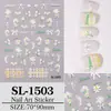 Pegatinas de Uñas de Flor Pequeña Coloridas en Relieve 5D Tridimensional Versátiles Frescas Margarita Pegatinas DIY para Uñas Accesorios Modelo Sl