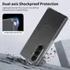 Adequado para capa de celular Samsung Z Fold 8 Ultra, eixo central magnético, anti-queda, couro liso, capa protetora de cobertura total SamZFold8