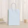 Bolsa de regalo color caramelo bolsa de mano bolsa de compras bolsa de embalaje de papel kraft bolsa impresa para empaquetar snacks bolsa para llevar al por mayor