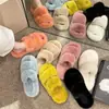 Pantuflas de felpa Dopamine, pantuflas sencillas para mujer, cálidas para el hogar, ideales para otoño e invierno (2026), comercio exterior transfronterizo, modernas y versátiles.