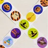 Collage DIY de Halloween Pegatinas de Monstruo Pequeño Rollo Redondo de Calabaza Adhesivo Personajes Festivos Pegatinas de Dibujos Animados