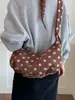 2026 Nuevo Bolso Cruzado de Estilo Coreano con Lunares, Plisado y Encaje, con Cordón, Gran Capacidad, Bolso Tipo Dumpling para Viajes Diarios para Mujeres