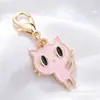 Serie mixta rosa accesorios para joyería DIY, colgantes de aleación con flores pintadas al óleo para estudiantes, colgantes para bolso y pendientes