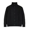 Suéter de botones estilo granero retro americano, unisex, para otoño e invierno, con un ambiente relajado y casual, tejido de punto holgado